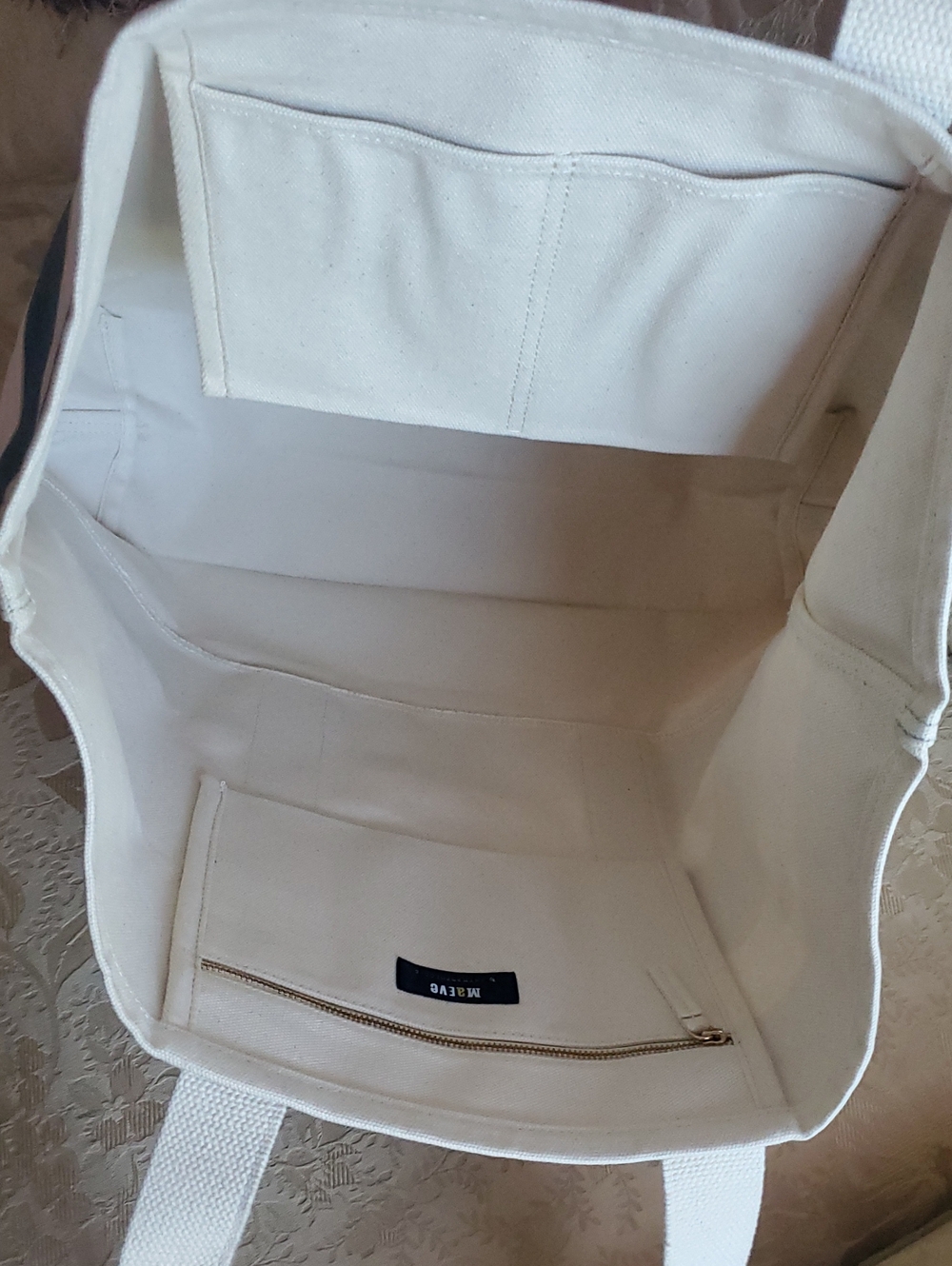 Anthropologie Maeve Striped Canvas Tote - Picture 8 of 16